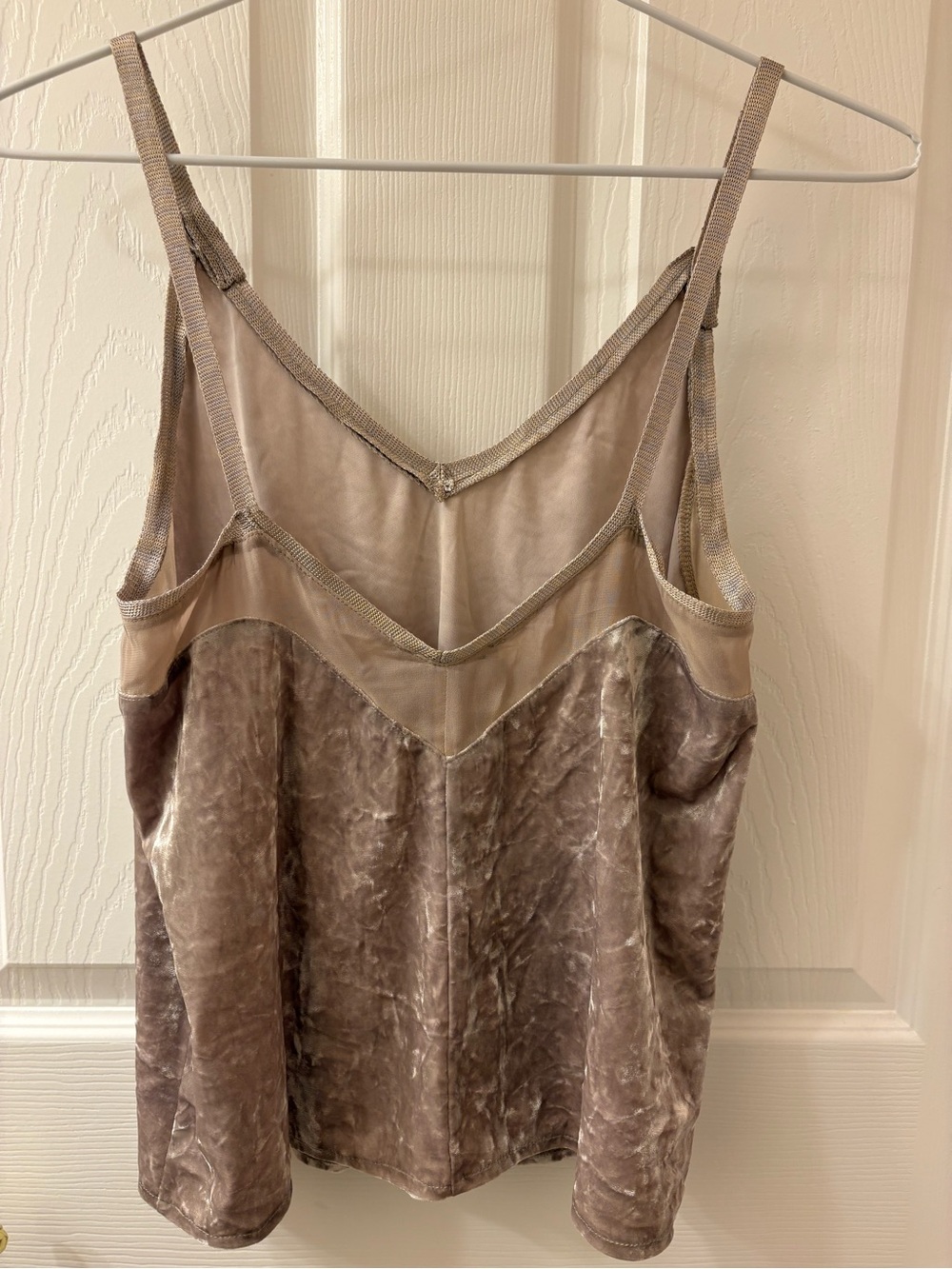 ZARA Velvet V-Neck Slip Top